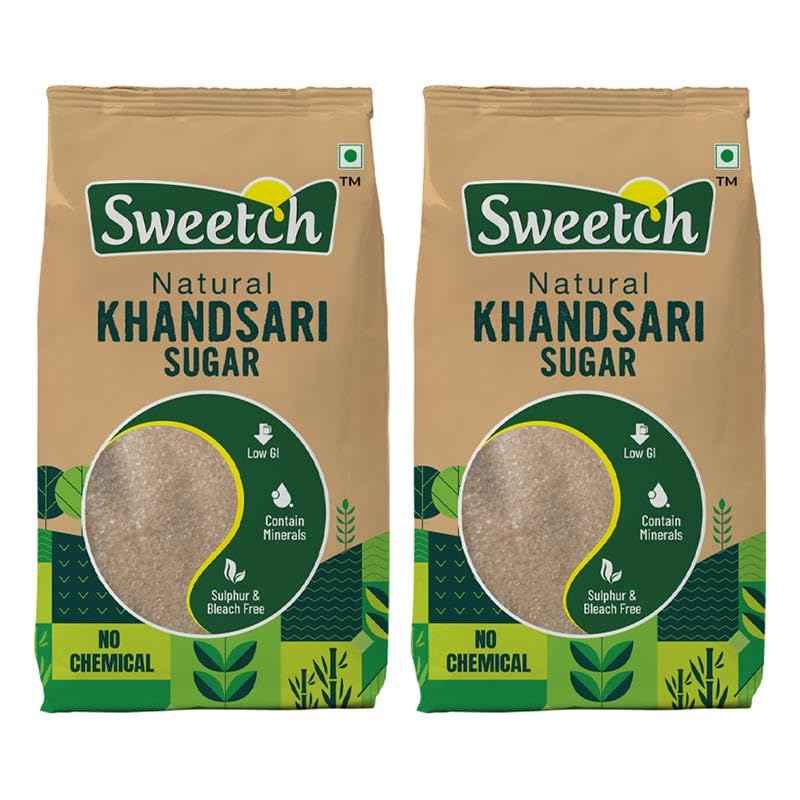Sweetch Natural Khandsari Sugar (Raw cane Sugar) 1 KG