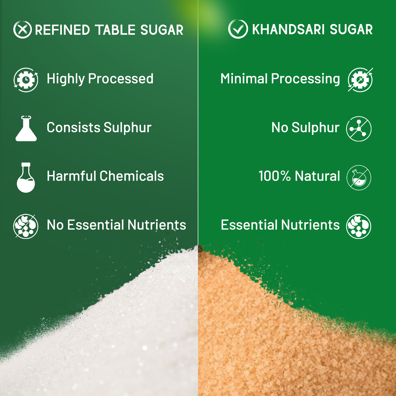 Sweetch Natural Khandsari Sugar (Raw cane Sugar) 1 KG