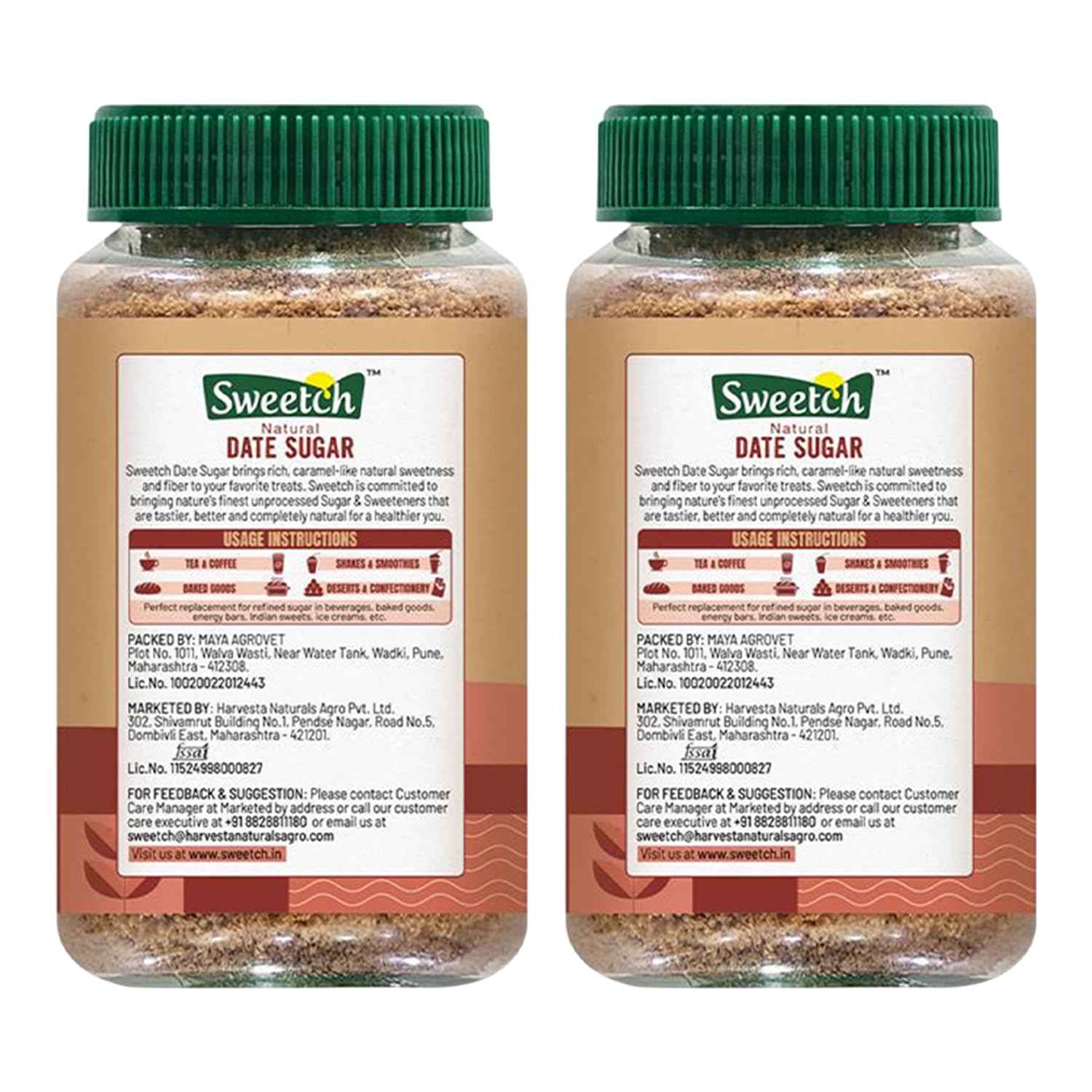 Sweetch Natural Date Sugar 350 GM Jar