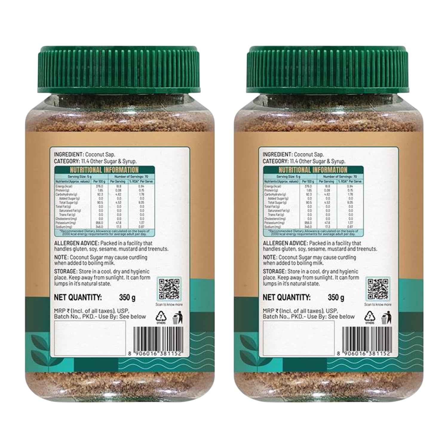 Sweetch Natural Coconut Sugar 350 GM Jar