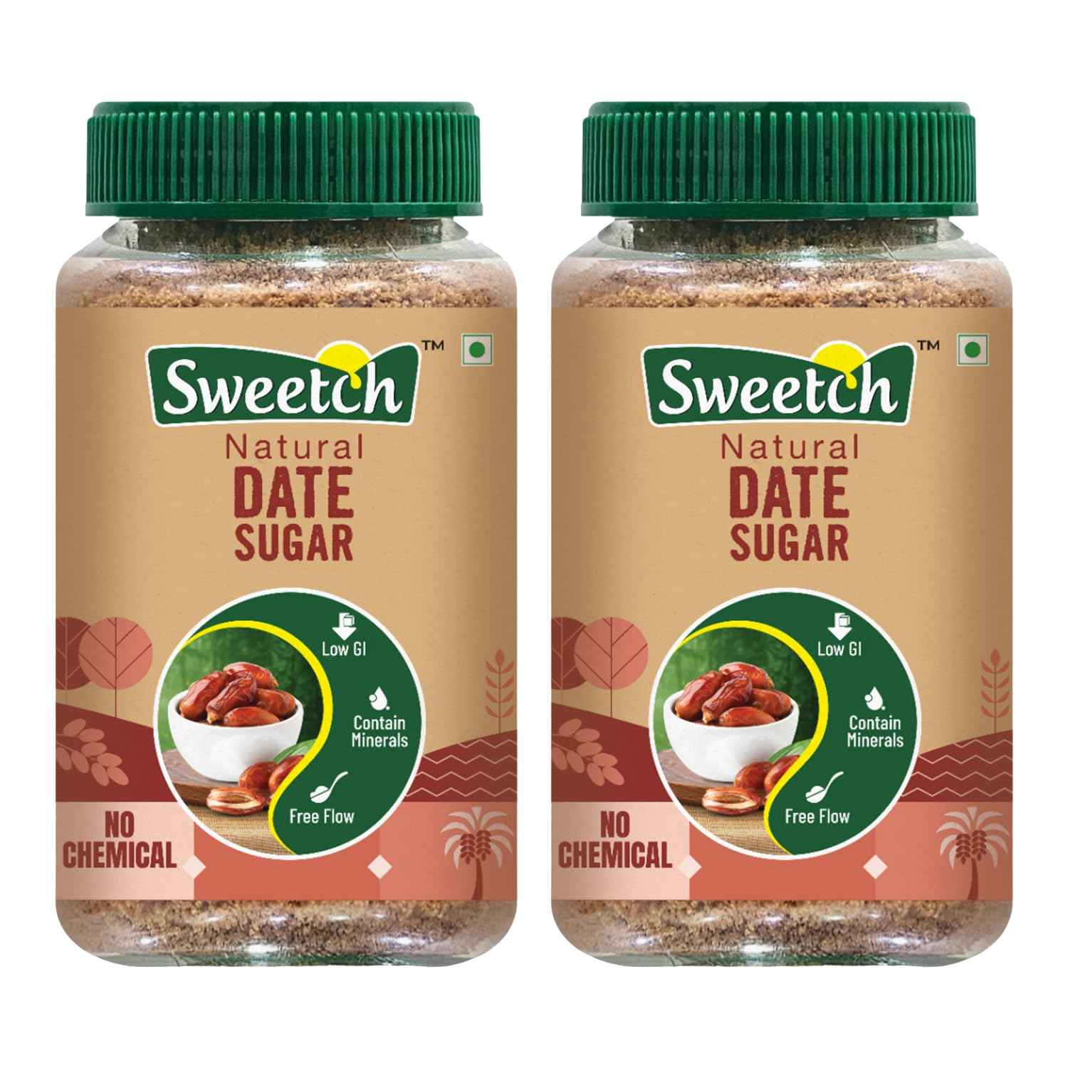 Sweetch Natural Date Sugar 350 GM Jar