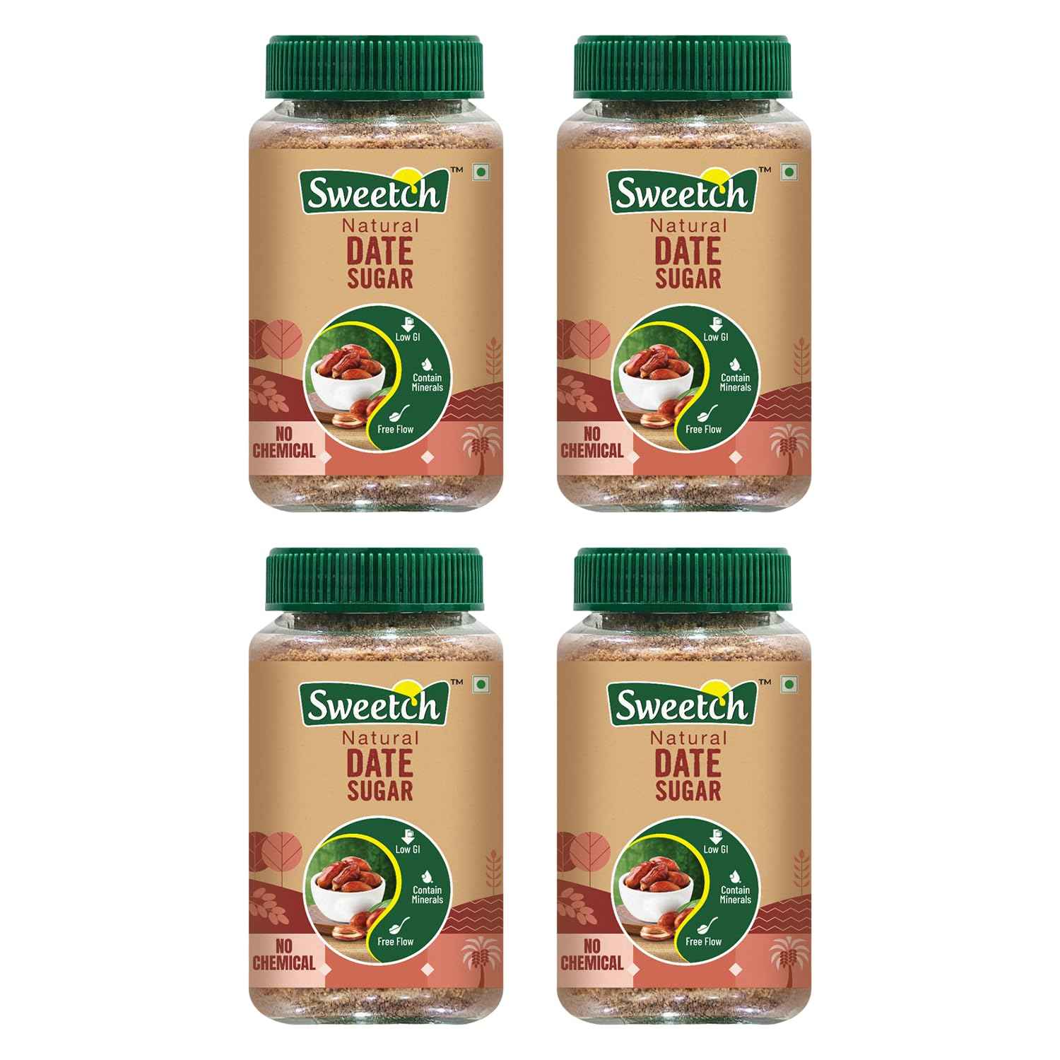 Sweetch Natural Date Sugar 350 GM Jar