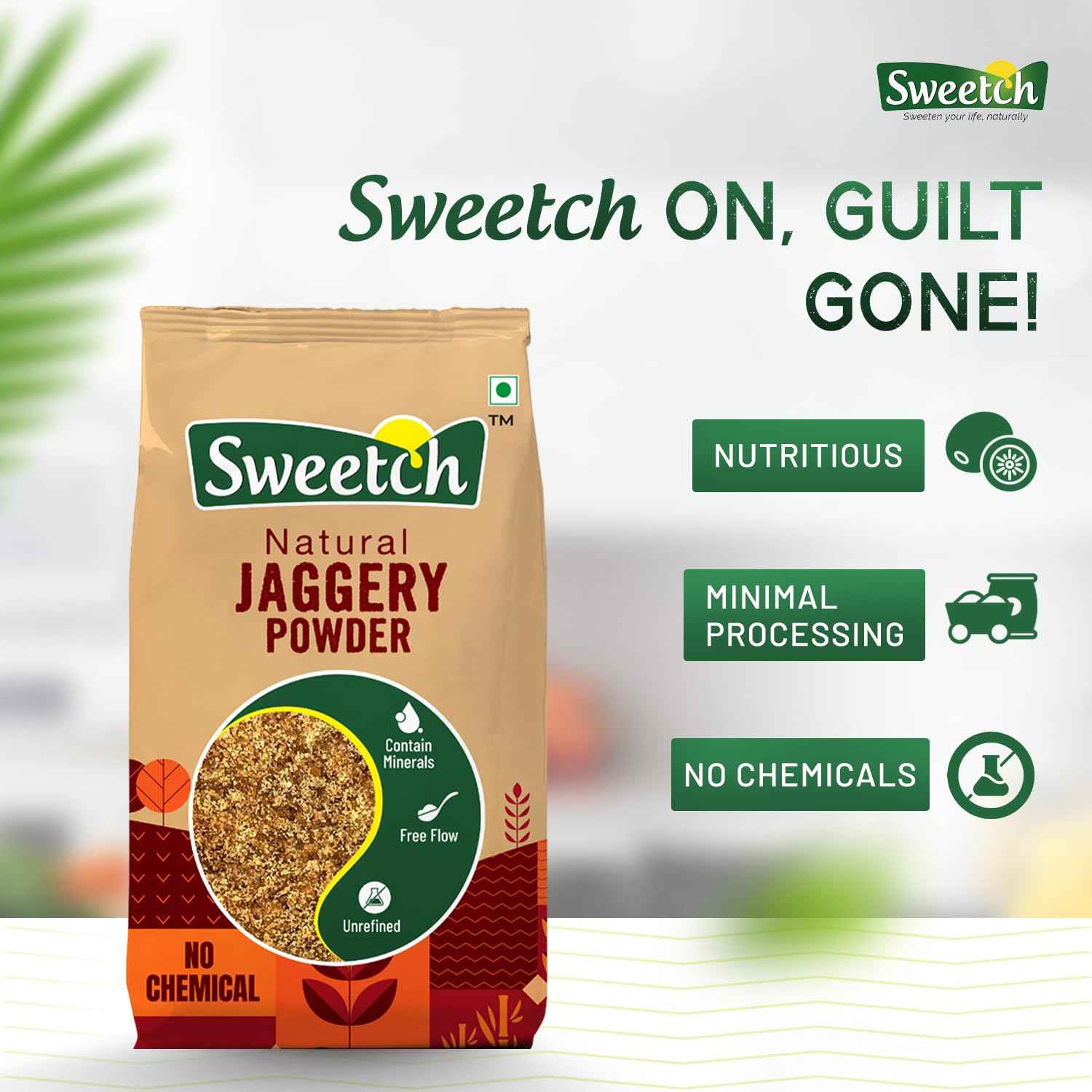 Sweetch Natural Cane Jaggery Powder 1 KG