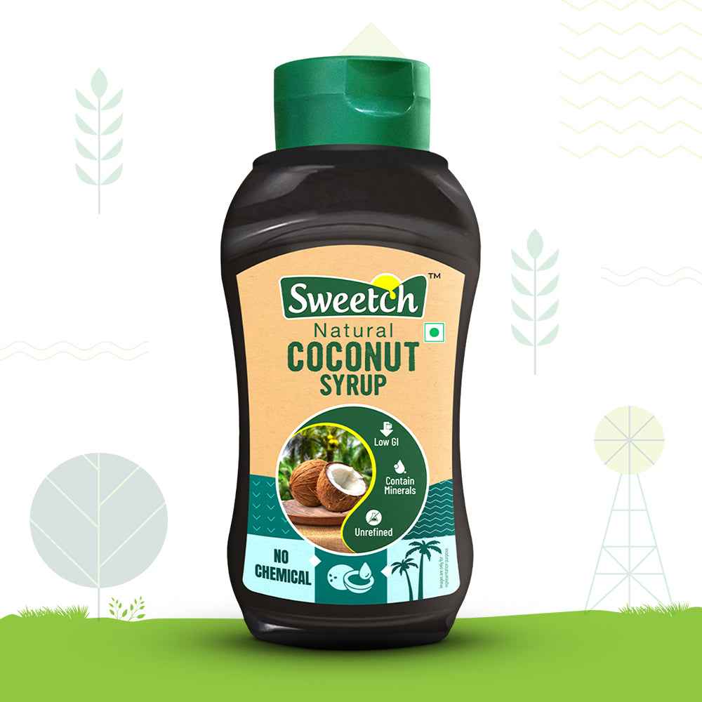 Sweetch Coconut Syrup | Natural Sweetener in Squeeze Bottle (400 GM)