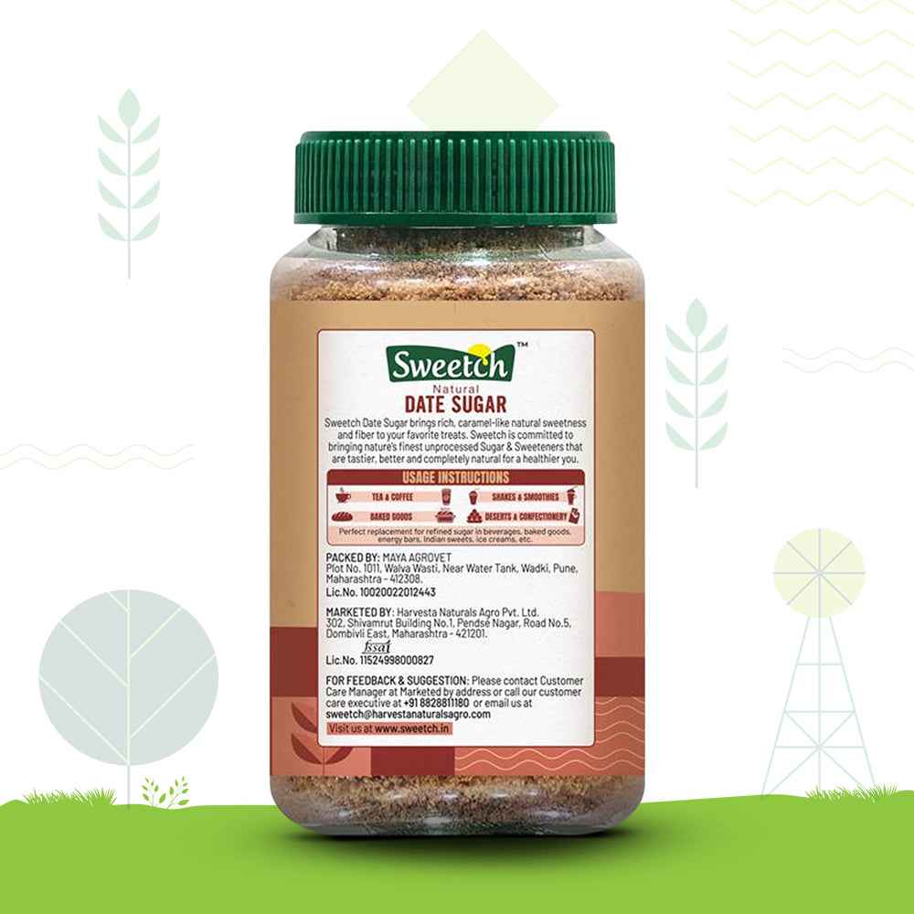 Sweetch Natural Date Sugar 350 GM Jar