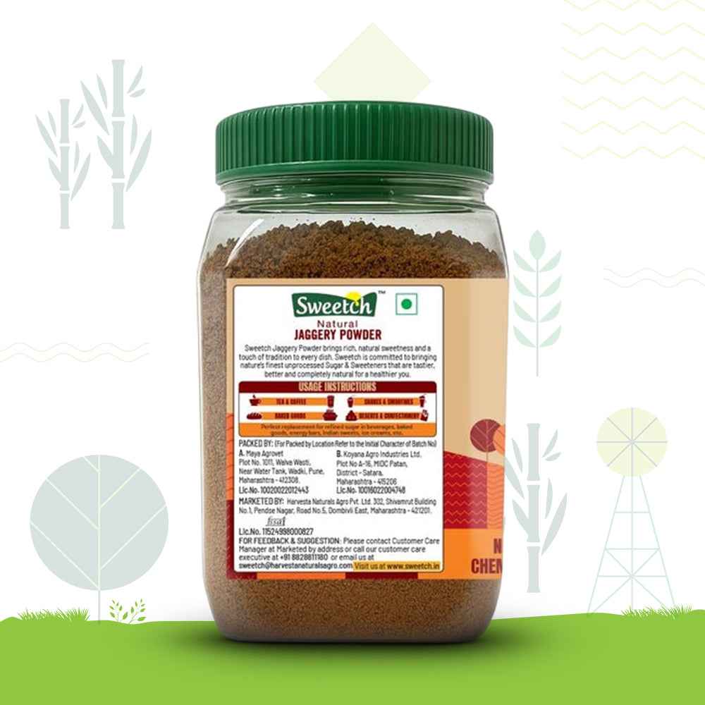 Sweetch Tea Special Natural Cane Jaggery Powder 450 GM Jar