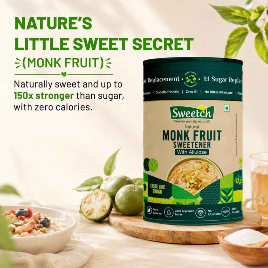 Sweetch Natural Monk Fruit Sweetener with Allulose 200g