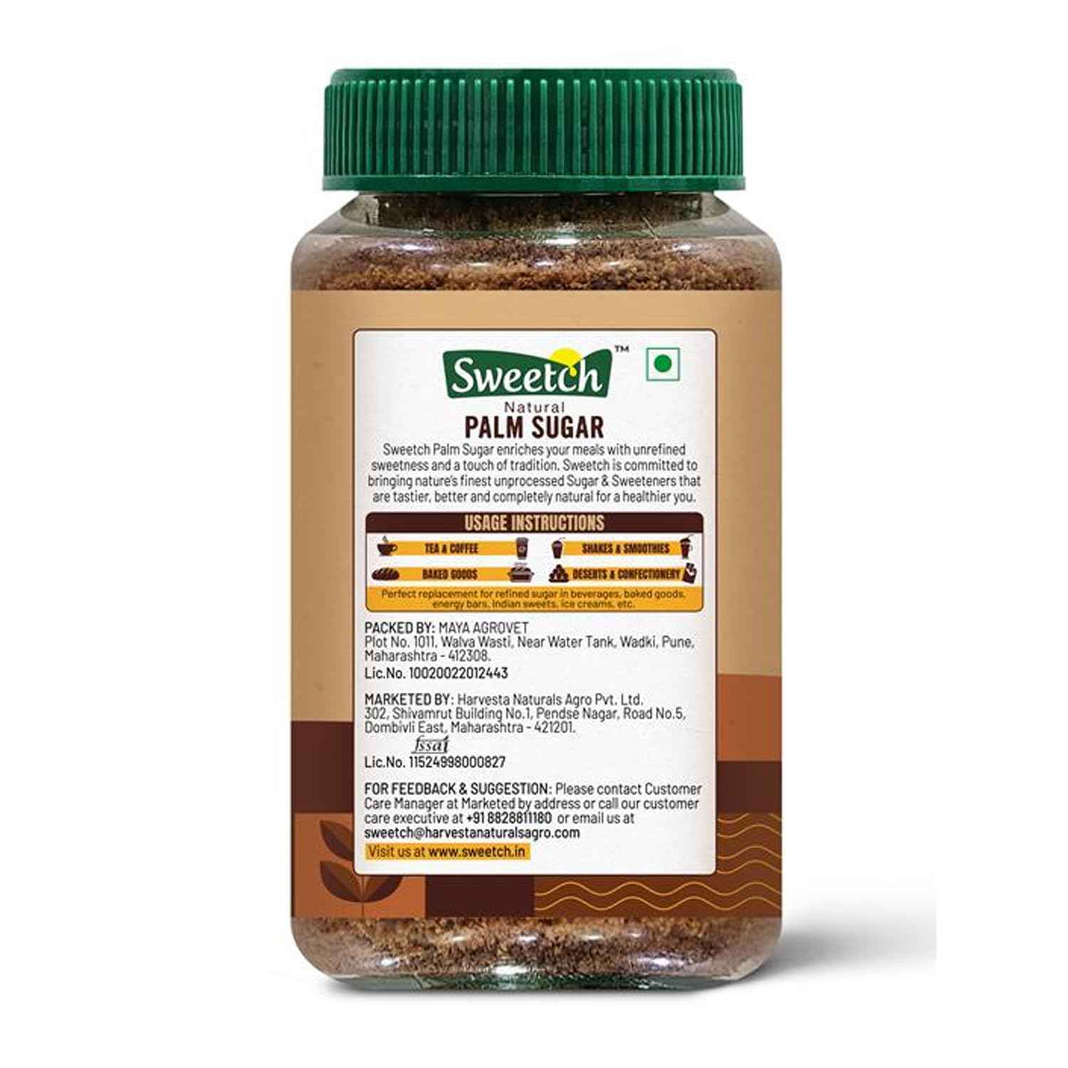 Sweetch Natural Palm Sugar 350 GM Jar
