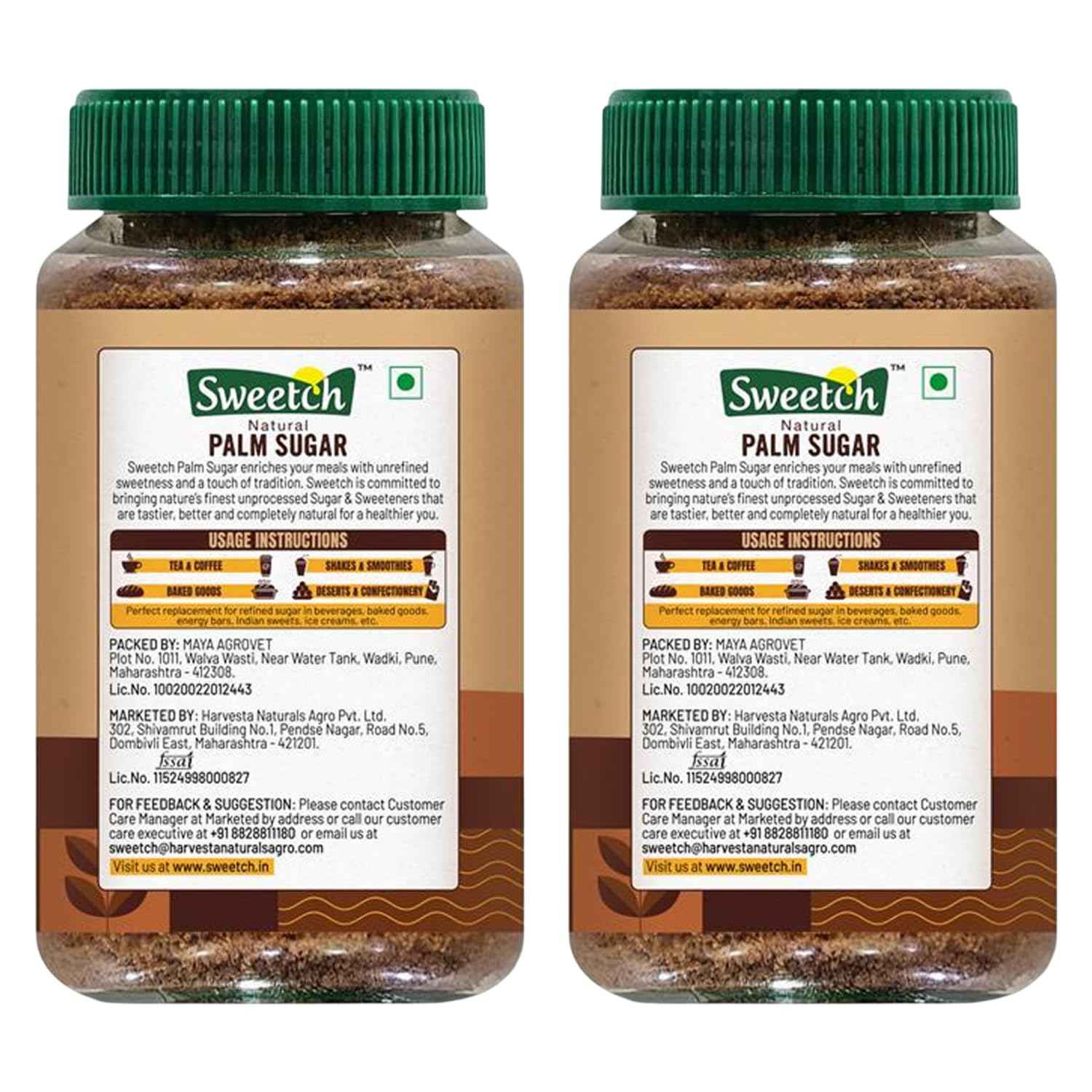 Sweetch Natural Palm Sugar 350 GM Jar