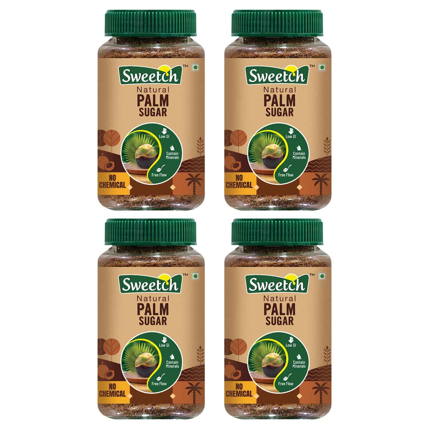 Sweetch Natural Palm Sugar 350 GM Jar