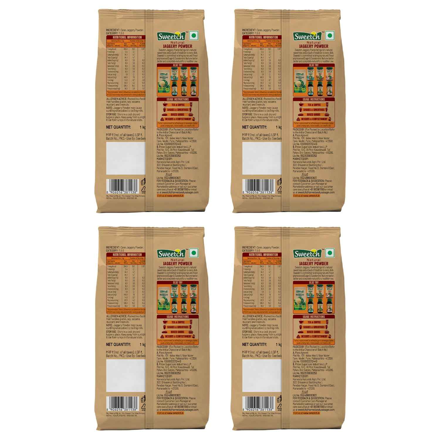 Sweetch Natural Cane Jaggery Powder 1 KG