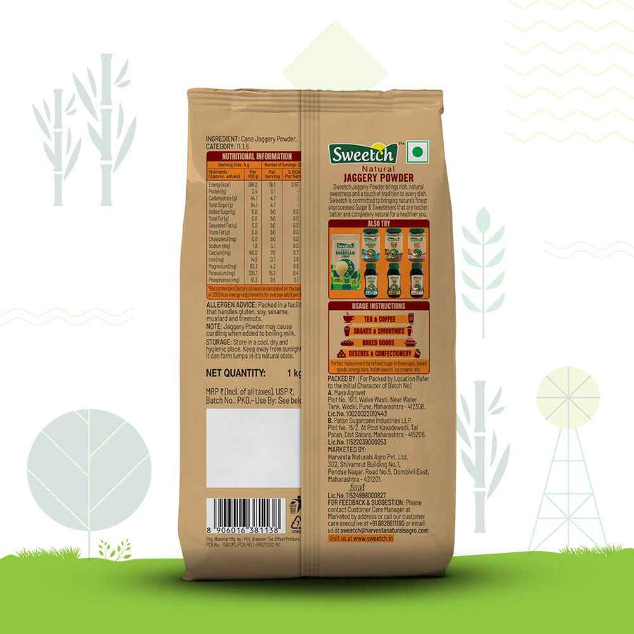 Sweetch Natural Cane Jaggery Powder 1 KG