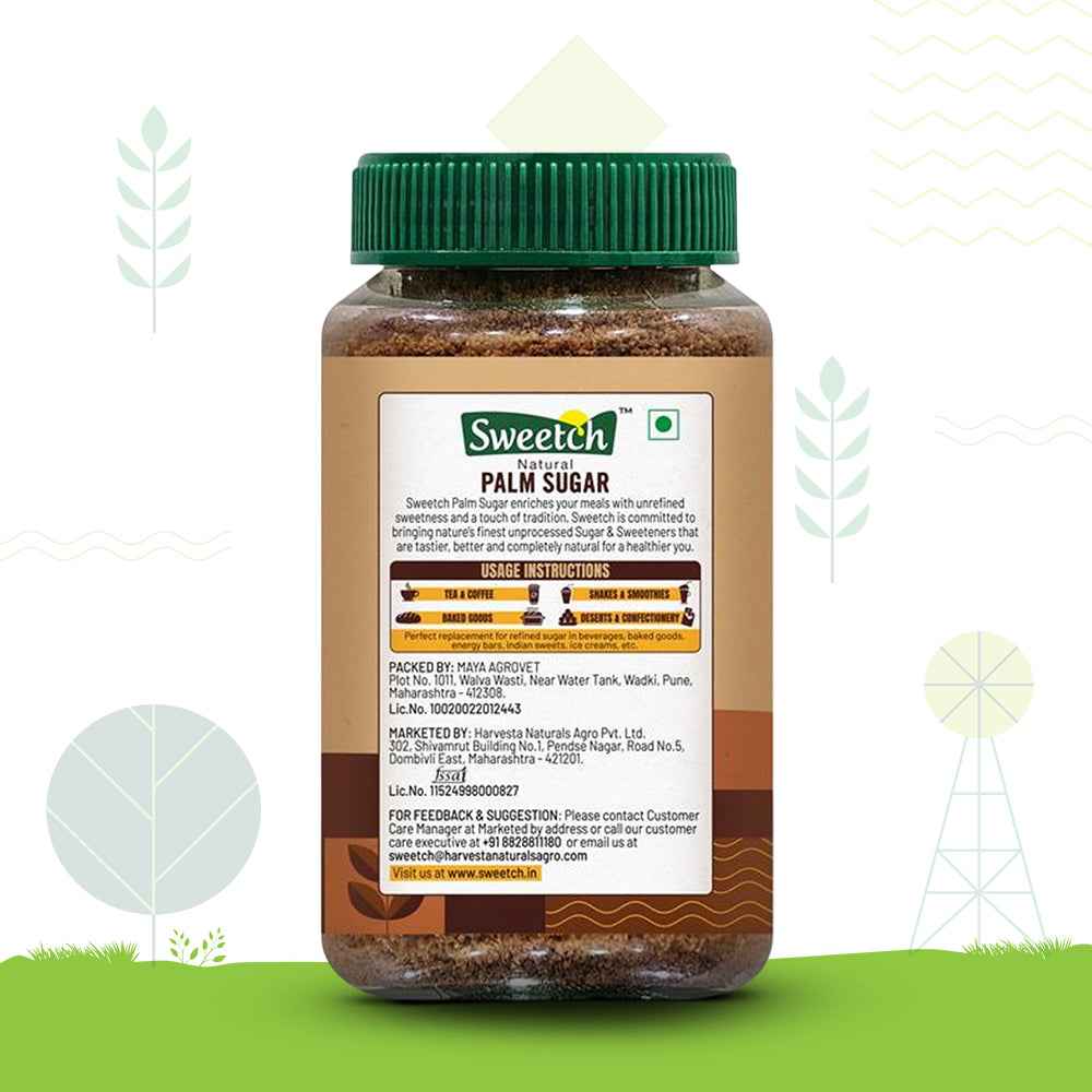 Sweetch Natural Palm Sugar 350 GM Jar